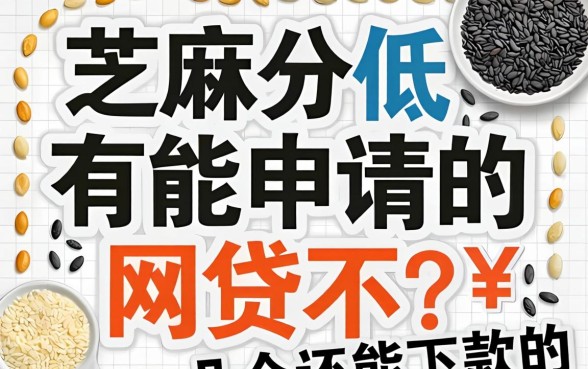 芝麻分低有能申请的网贷不？整理了几个还能下款的