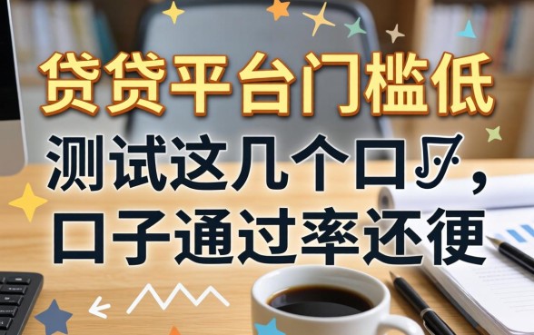 哪个借贷平台门槛低?实测这几个口子通过率还行