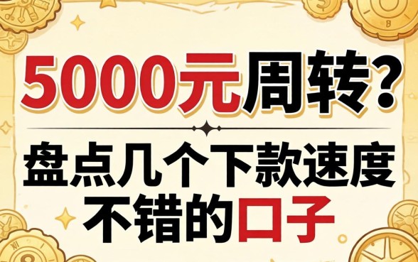 急需5000元周转?盘点几个下款速度不错的口子