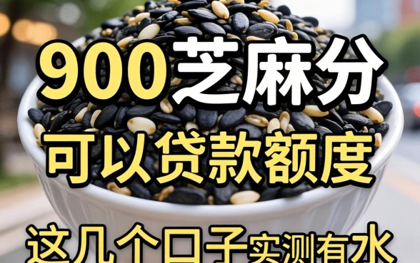 揭秘900芝麻分可以贷款额度，这几个口子实测有水