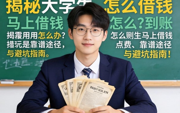大学生急需用钱怎么办？揭秘大学生怎么借钱马上到账的靠谱途径与避坑指南