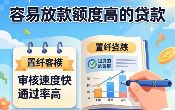 盘点几个容易放款额度高的贷款，审核速度快通过率高