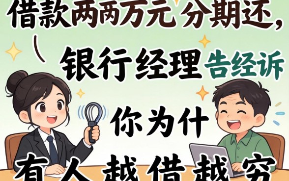 借款两万元分期还，银行经理告诉你为什么有人越借越穷