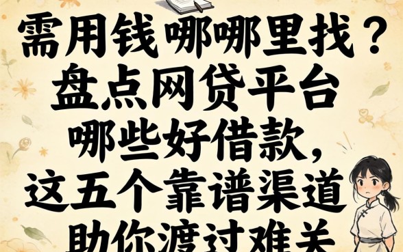 急需用钱哪里找？盘点网贷平台哪些好借款，这五个靠谱渠道助你渡过难关