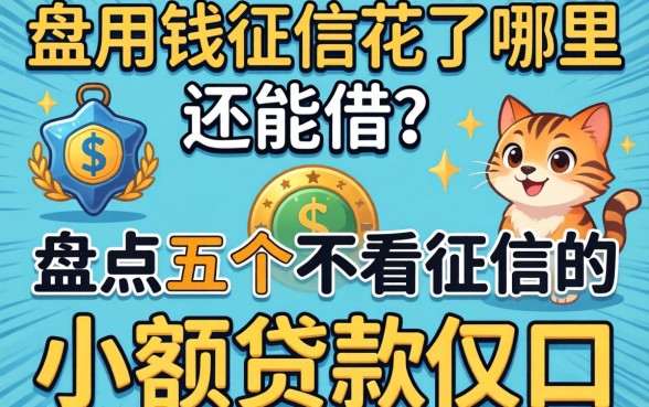 急用钱征信花了哪里还能借？盘点五个不看征信的小额贷款口子