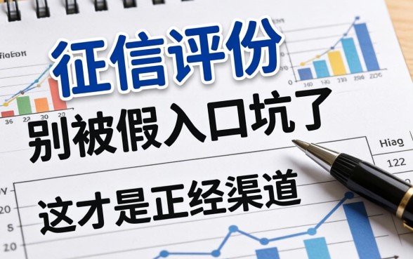 在哪可以看征信评分？别被假入口坑了，这才是正经渠道