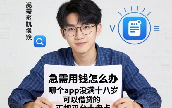 未成年人急需用钱怎么办？哪个app没满十八岁可以借钱的？正规平台大盘点