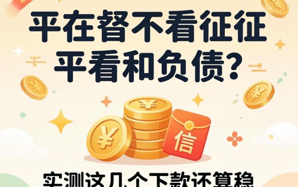 哪个平台不看征信和负债？实测这几个下款还算稳