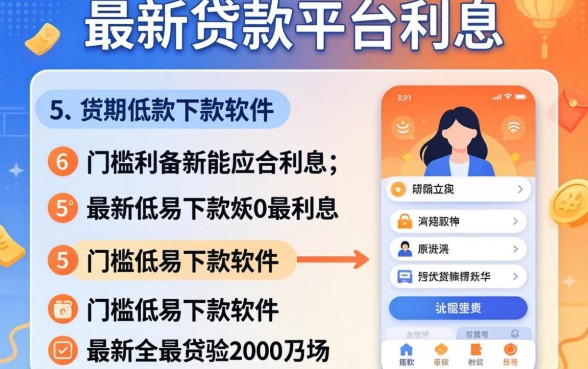 2026最新贷款平台利息，详尽说明5个门槛低易下款软件