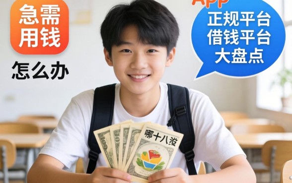 未成年人急需用钱怎么办？哪个app没满十八岁可以借钱的？正规平台大盘点