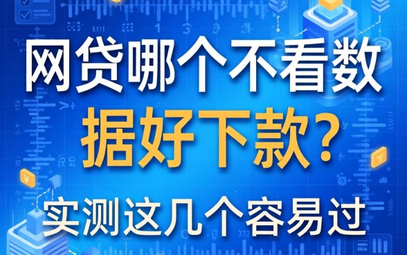 网贷哪个不看大数据好下款的？实测这几个容易过