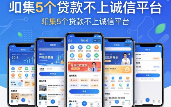 类似e秒贷一样的网贷平台，归集5个贷款不上诚信平台的app