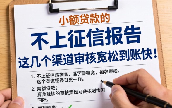 揭秘不上征信报告的小额贷款，这几个渠道审核宽松到账快