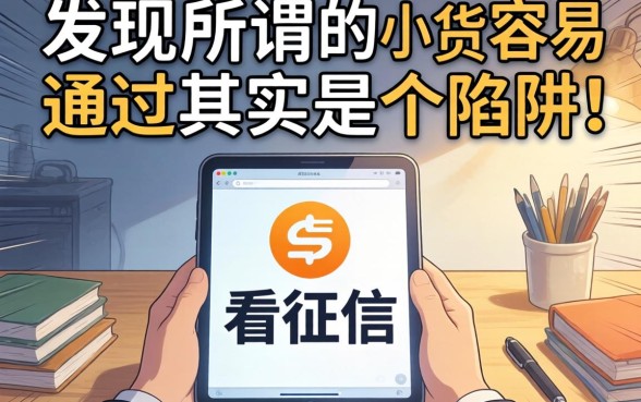 我试了那些不看征信的小贷，发现所谓的容易通过其实是个陷阱