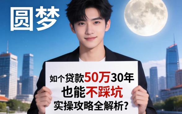 普通人如何圆梦？个人如何贷款50万30年才能不踩坑？实操攻略全解析