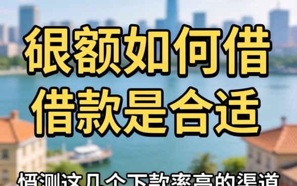 大额如何借款最合适？实测这几个下款率高的渠道