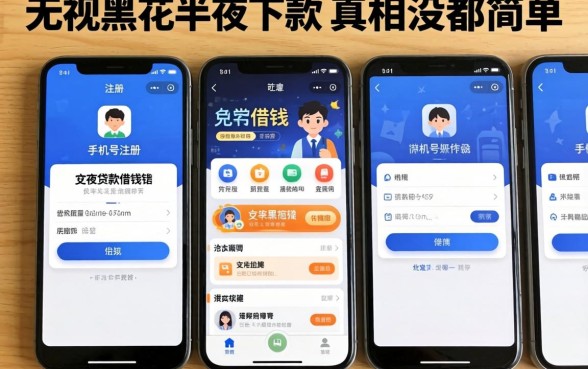 我试了几个手机号注册实名贷款借钱软件，发现无视黑花半夜下款的真相没那么简单