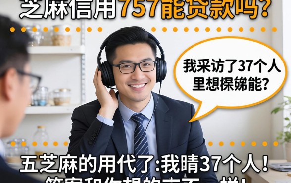 芝麻信用757能贷款吗?我采访了37个人,答案和你想的不一样