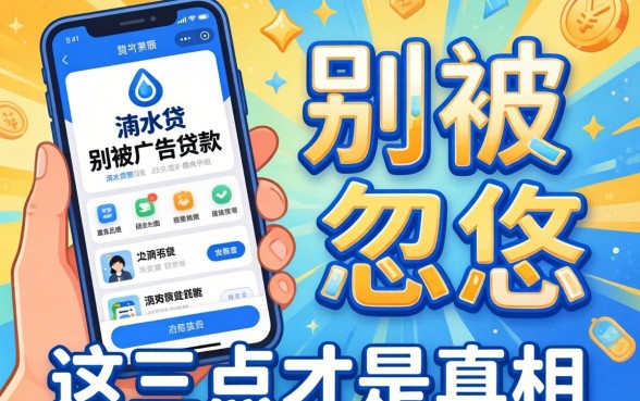 类似滴水贷的贷款软件：别被广告忽悠，这三点才是真相