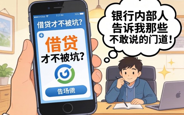 手机怎么借贷才不被坑？银行内部人告诉你那些不敢说的门道