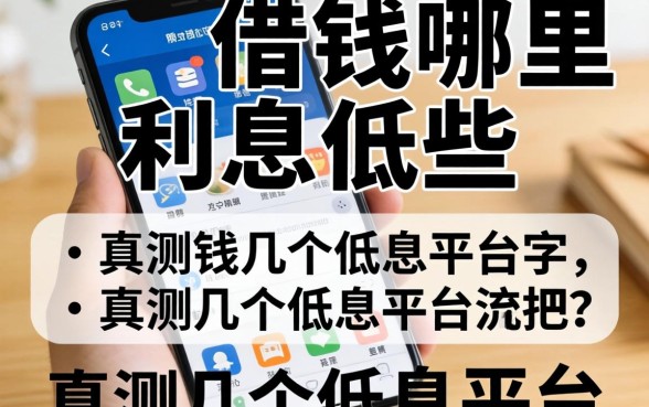 用手机借钱哪里利息低些？实测几个低息平台分享