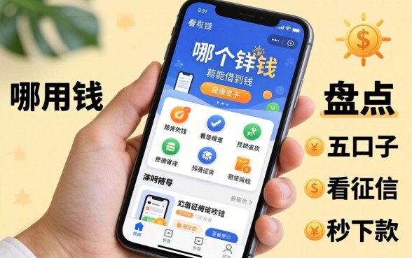 急用钱手机上哪个软件能借到钱？盘点五个不看征信秒下款的口子