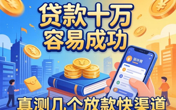 怎么贷款十万容易成功？实测几个放款快的渠道