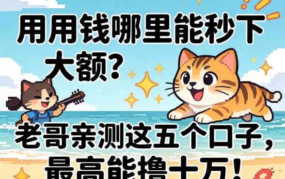 急用钱哪里能秒下大额？老哥亲测这五个口子，最高能撸十万！