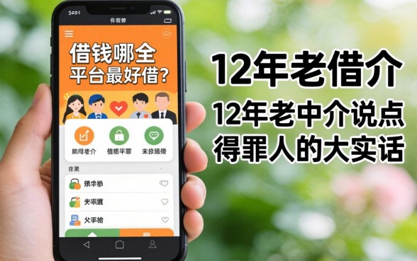 手机上借钱哪个平台最好借的?12年老中介说点得罪人的大实话