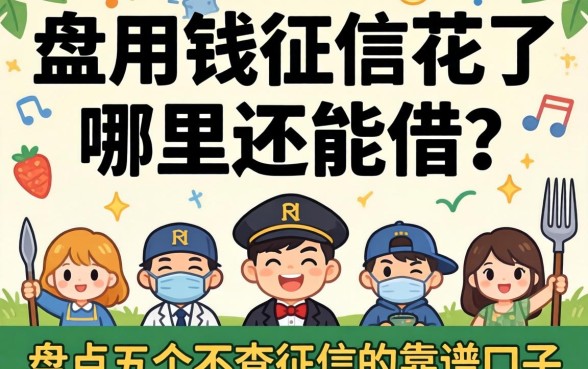 急用钱征信花了哪里还能借？盘点五个不查征信的靠谱口子