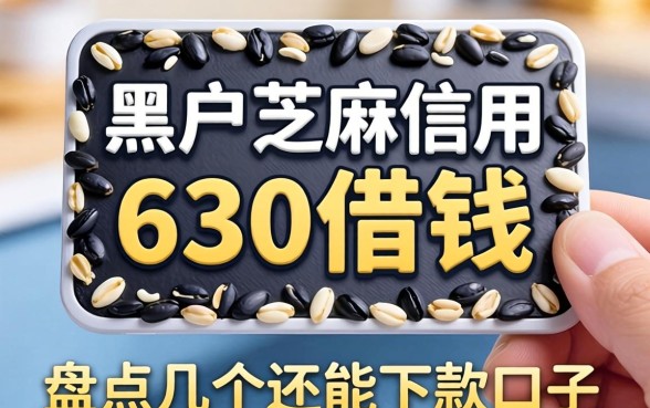 黑户芝麻信用630借钱：盘点几个还能下款的口子