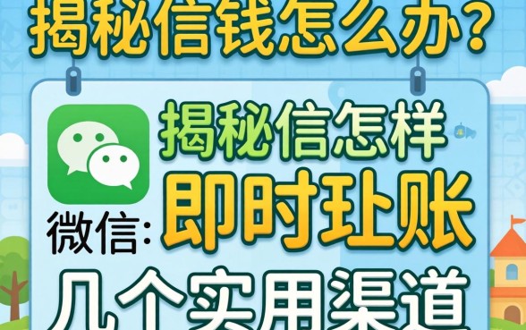 急需用钱怎么办？揭秘微信怎样即时到账的几个实用渠道