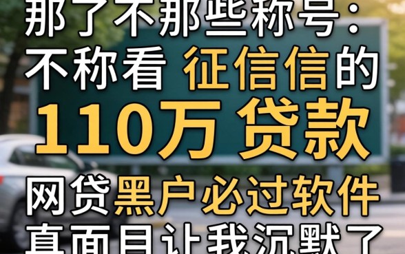 我试了那些号称不看征信的10万贷款,网贷黑户必过软件的真面目让我沉默了