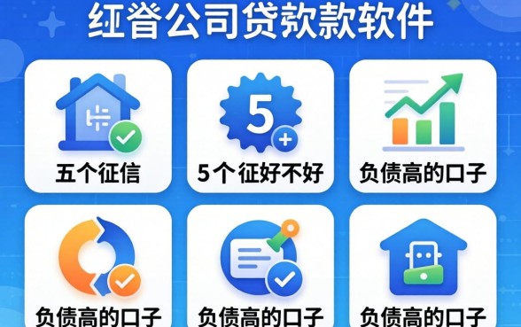 大公司贷款软件,概览5个征信不好负债高的口子