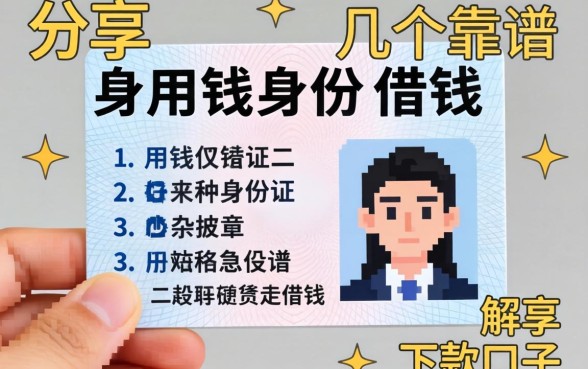 急用钱身份证借钱：分享几个靠谱的下款口子