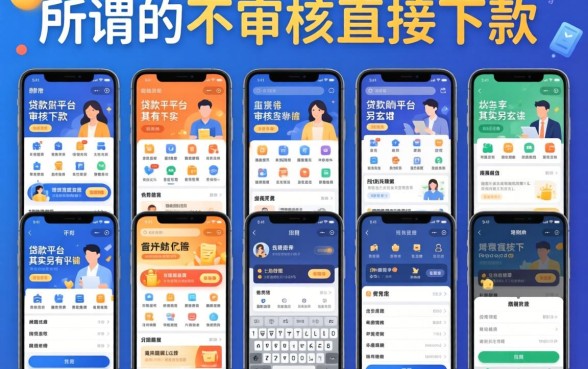 我试了十几个平台，发现所谓的不审核直接下款的贷款平台其实另有玄机