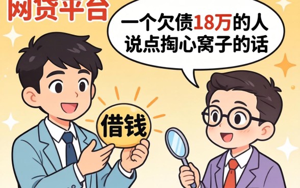 有什么网贷平台可以借钱的？一个欠债18万的人说点掏心窝子的话