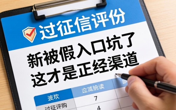 在哪可以看征信评分？别被假入口坑了，这才是正经渠道