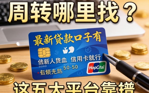 急需周转哪里找？最新贷款口子有信用卡就行，这五大平台靠谱吗？