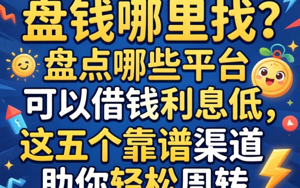 急需用钱哪里找？盘点哪些平台可以借钱利息低的，这五个靠谱渠道助你轻松周转