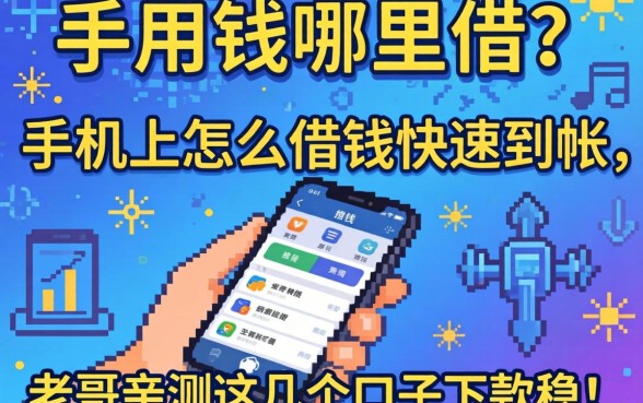 急用钱哪里借？手机上怎么借钱快速到帐，老哥亲测这几个口子下款稳！