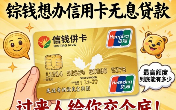 急需用钱想办信用卡无息贷款，最高额度到底能有多少？过来人给你交个底！