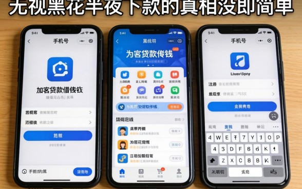 我试了几个手机号注册实名贷款借钱软件，发现无视黑花半夜下款的真相没那么简单