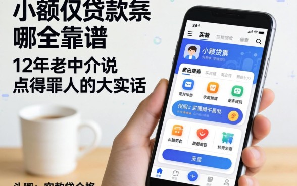 实时小额贷款app哪个靠谱？12年老中介说点得罪人的大实话
