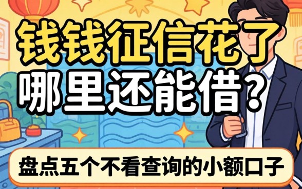 急需用钱征信花了哪里还能借？盘点五个不看查询的小额口子