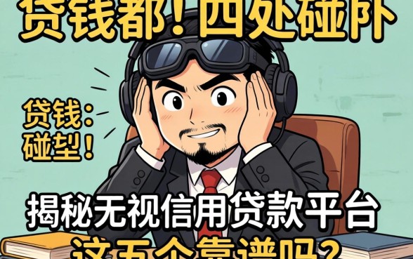 急需用钱却四处碰壁？揭秘无视信用的贷款平台，这五个靠谱吗？