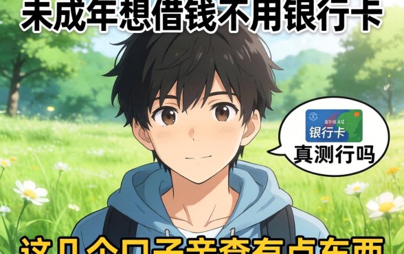 求助!未成年想借钱不用银行卡真的行吗?这几个口子亲测有点东西