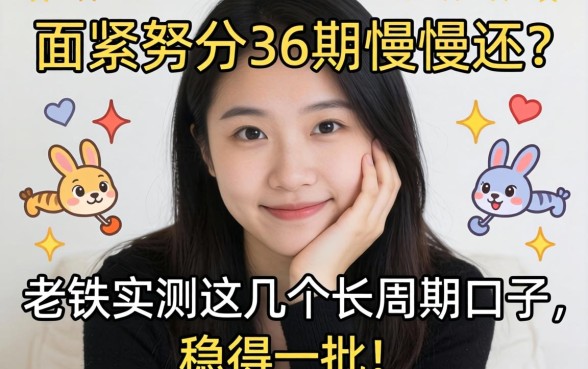 手头紧想分36期慢慢还？老铁实测这几个长周期口子，稳得一批！