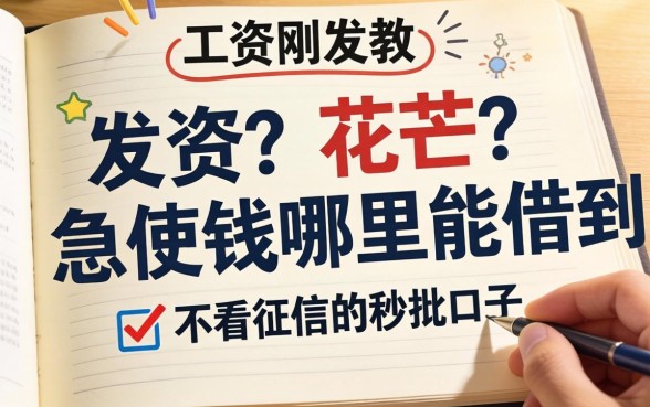 工资刚发就花光？急用钱哪里能借到不看征信的秒批口子？