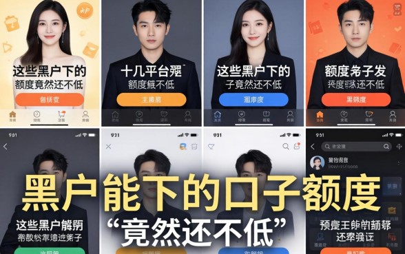 我试了十几个平台，发现这些黑户能下的口子额度竟然还不低